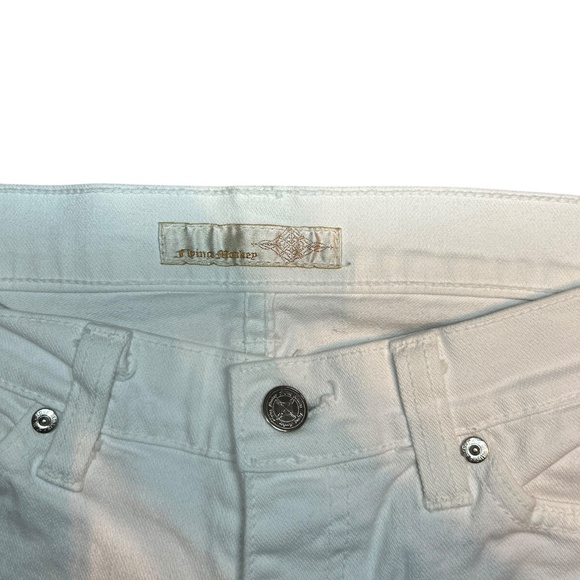Flying Monkey Low Rise Straight Leg Jeans - White - Size 28 - Picture 4 of 5